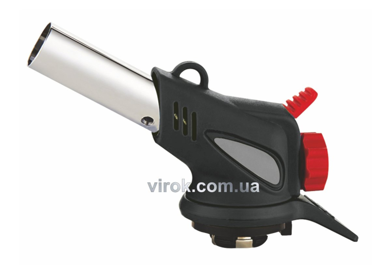 Пальник газовий VIROK з цанговим (швидким) з'єднанням, п'єзо запал, керамічне сопло