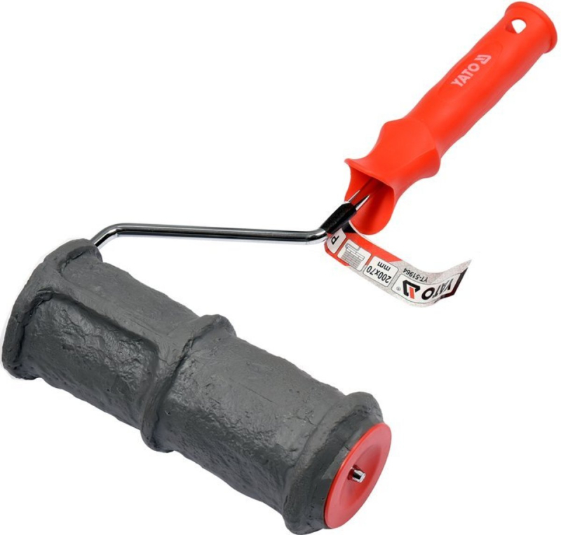 Валик декоративний YATO : Ø= 70 мм l= 180 мм. для узорів в штукатурці , поліуретановий