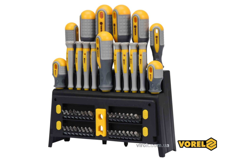 Набір викруток і викруткових насадок VOREL : Cr-V, 50 шт