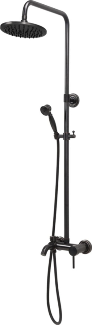 Душовий комплект з кульовим регулятором RETRO BLACK 2 FALA : 2 функції, регульована висота 95-130 см