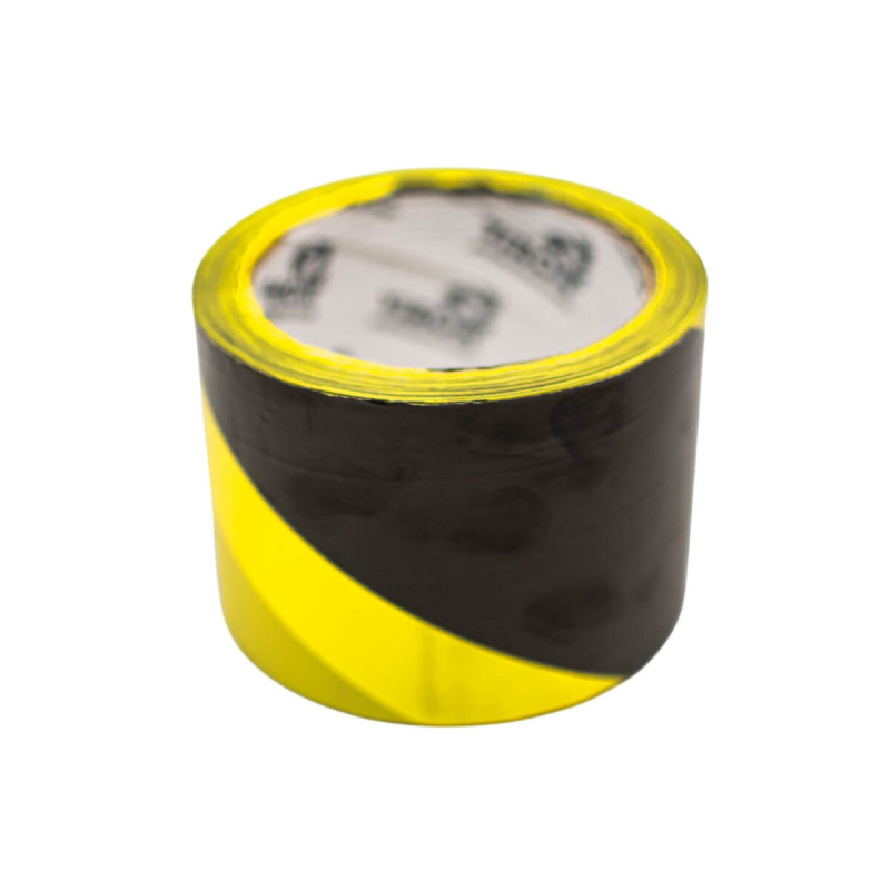 Стрічка сигнальна VIROK 72мм х 100м жовто-чорна