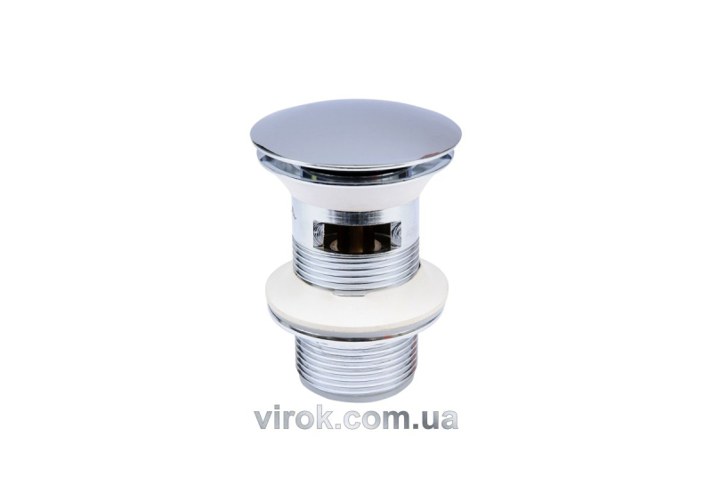 Пробка автомат латунна "M" з гвинтом G5/4" хромов. до раковин з переливом [20/40]