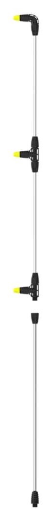 Штанга з 3 форсунками вертикальна MAROLEX : 60 см (hobby,profession,pp+,titan,movi,x-line) P048.011 (L007.101)