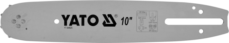 Шина для пили YATO l= 10"/ 25 см (40 ланок) 3/8" (9,52 мм).Т-0,05" (1,3 мм) YT-84948, YT-84960 [20]