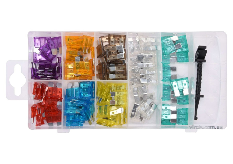 Запобіжники автомобільні YATO STANDARD, в асортименті, 97 шт