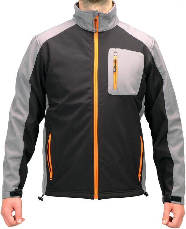 Куртка рабочая SOFTSHELL YATO размер S, черно-серый, 3 кармана, 96% полиэстер и 4% спандекс (YT-79530)