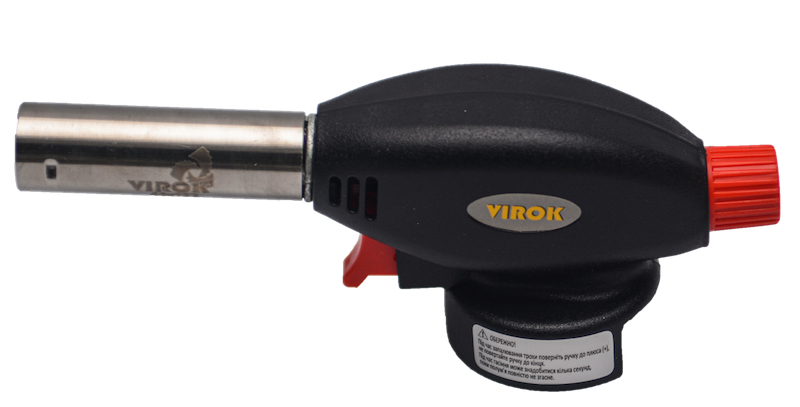 Пальник газовий VIROK з різьбовим (7/16) з'єднання. Piezo,
