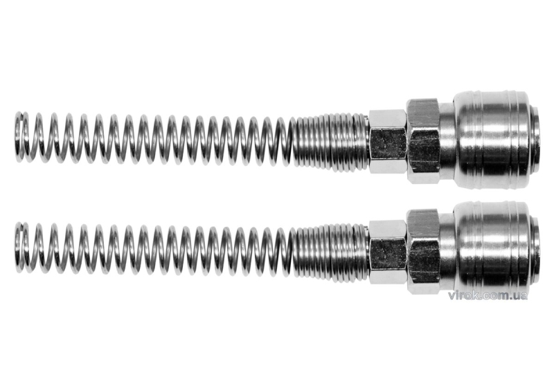 Швидкоз'єднувальна муфта YATO з пружиною, до шлангу Ø=6х10 мм, 2 шт. [6/60]