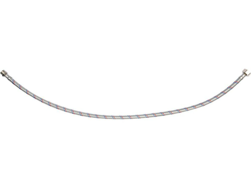 Шланг водопровідний з опліткою з нерж сталі FALA l= 800 мм, Ø= 8/12, з'єднання F-1/2" х M-3/8" 1 МПа