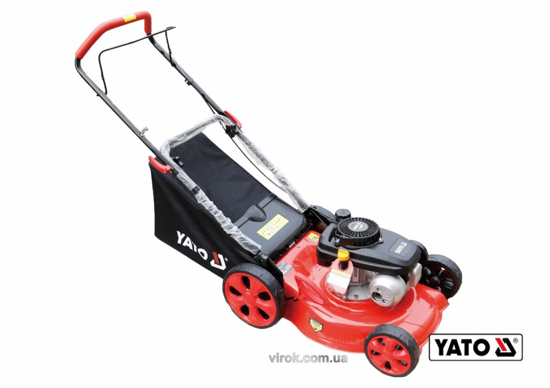 Газонокосарка бензинова YATO 2.2 кВт, 141см³,шир/вис покосу 460/25-75 мм,2800 об/хв