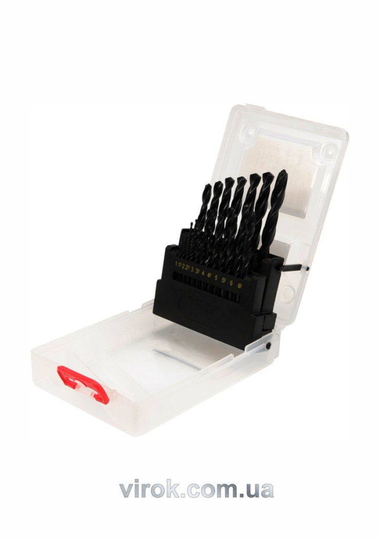 Свердла по металу YATO : HSS, Ø=1-10 мм. (Набір/19 шт.) [15/30]