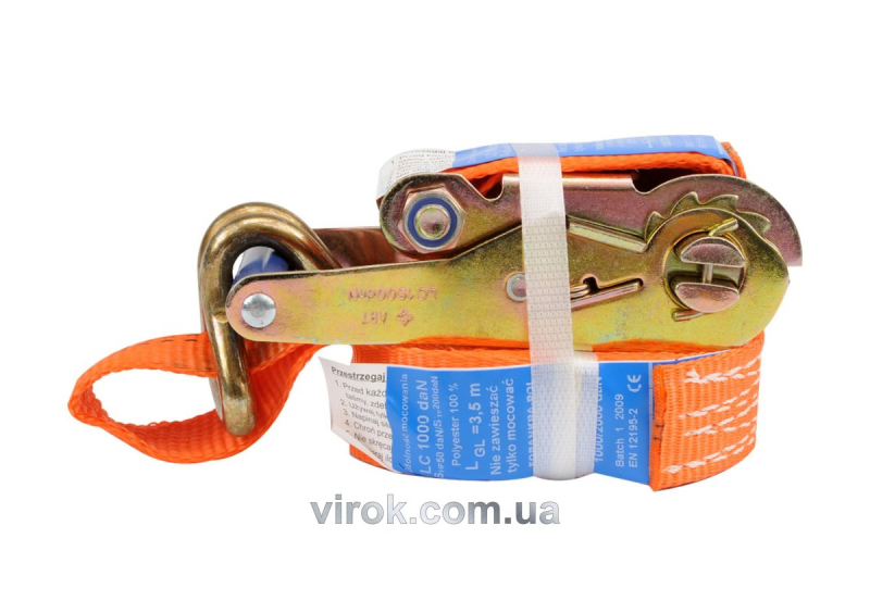 Пас для кріплення багажу з тріщаткою VOREL : 1000 daN, 35мм х 6м,