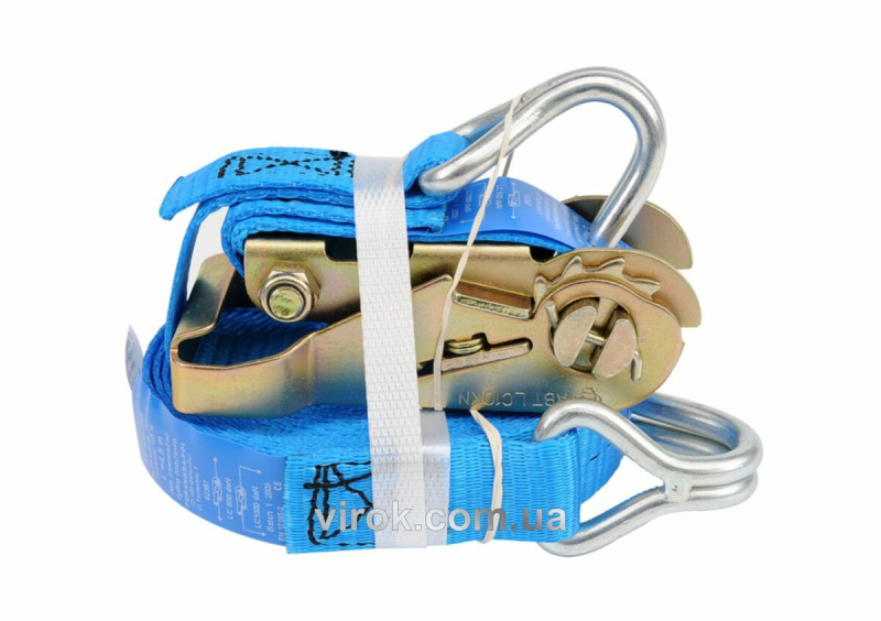 Пас для кріплення багажу з тріщаткою VOREL : 500 daN, 25мм х 5м [20]