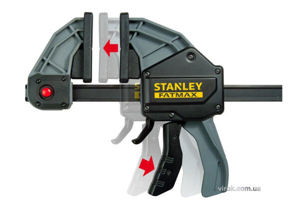 Струбцина самозажимная со спусковым механизмом Stanley FatMax L l= 150 мм, сила сжатия - 135 кг (FMHT0-83234)