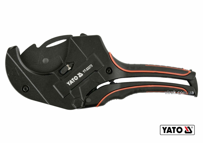 Труборіз для ПВХ труб YATO : max Ø63 мм, алюмінієвий корпус, ручка- ABS + TPR [10/30]