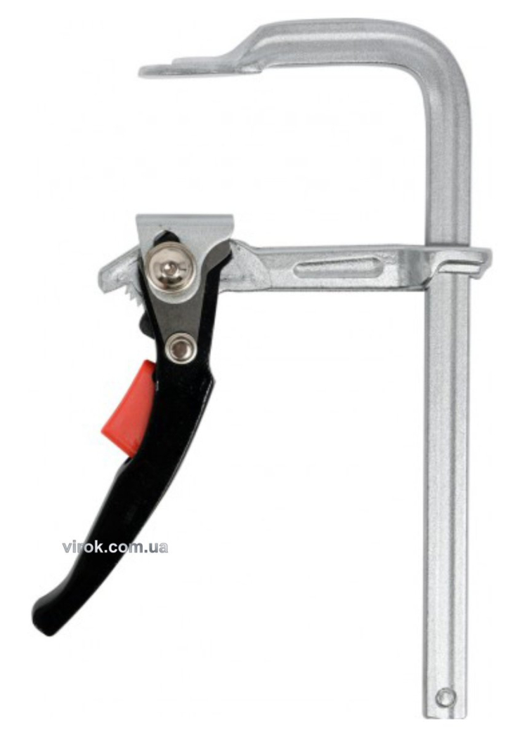 Струбцина з важільним затискачем, стальна, тип "F" YATO; l= 200 мм, h= 100 мм