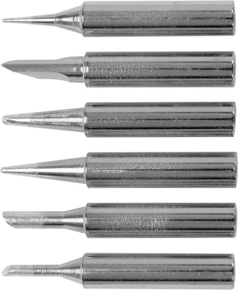 Жала до паяльників різної форми тип 900М YATO, тримач Ø= 4,5/ 6 мм, компл. 6 шт [24/240]