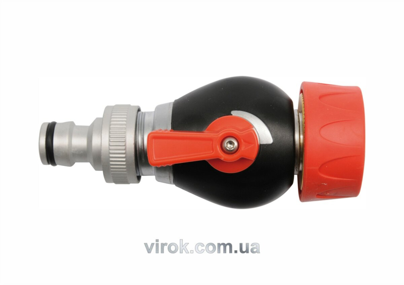 Розподілювач води 1-оканал. YATO з вентилем на шланг d= 1/2" / ABS / алюміній [12/48]