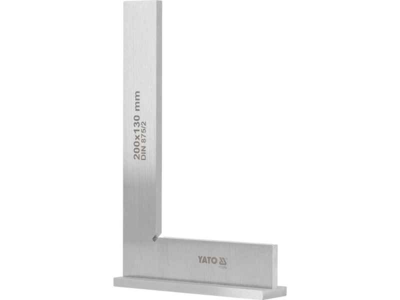 Кутник слюсарний 90° YATO з широкою основою, 200 х 130 мм