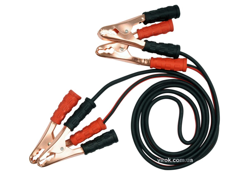 Кабелі пускові YATO до акумулятора 200 A, l= 2.5 м, 2 шт.