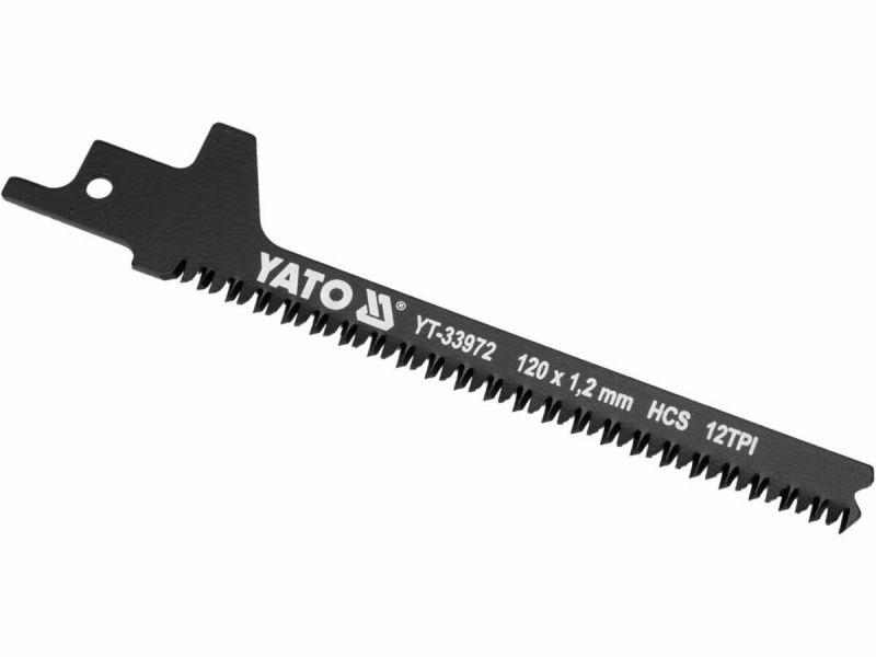 Полотно по дереву до шаблевої пили HCS YATO: кривий різ, 120x 23,7 мм, t=1,2мм, 12 зубів/1" [10/100]