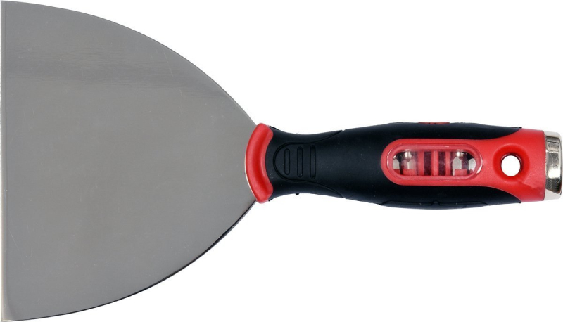 Шпатель з нержавіючої сталі, шліфований YATO, 125 мм, двокомпонентна ручка з гніздом з 4 викрутк. вс