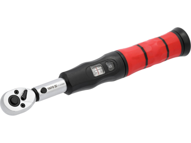 Ключ динамометричний з налаштувальним вічком YATO : квадрат 1/4", F= 2- 26 Нм, L= 250 мм