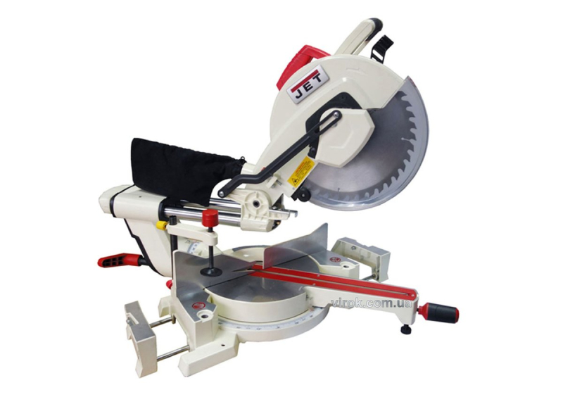 Пила торцьовальна з протяжкою JET JSMS-12L : 230 В, 1,8кВт. диск Ø=305/30 мм, нах.-45° глиб- 105/50