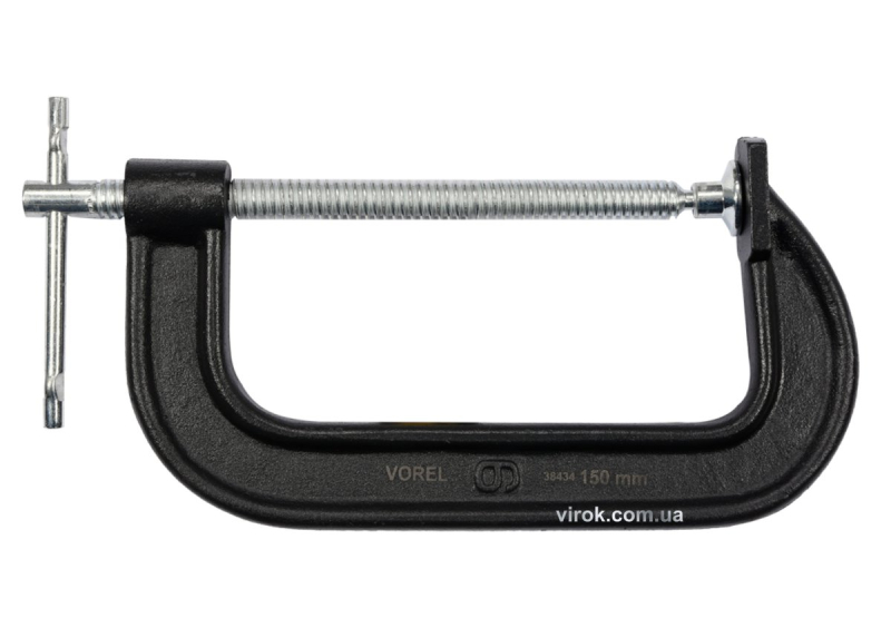 Струбцина з гвинтовим затиском "G" подібна VOREL; l= 150 мм [18]