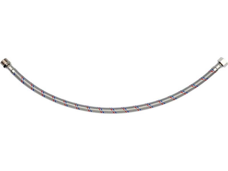 Шланг водопровідний з опліткою з нерж сталі FALA l= 500 мм, Ø= 8/12, з'єднання М-3/8" х F-3/8" 1 МПа