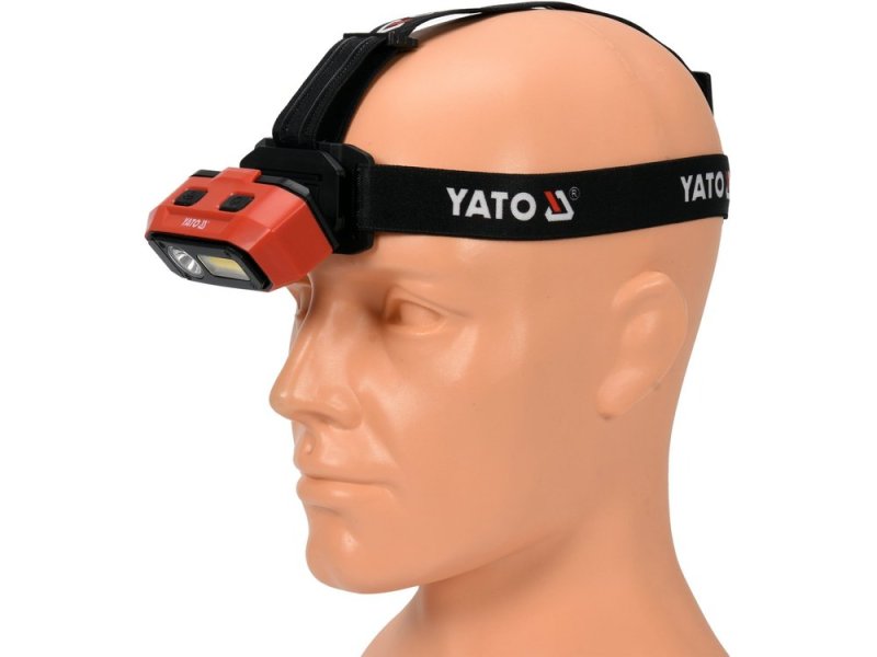 Фонарь налобный аккумуляторный YATO YT-08594, 800 лм, IP54, 2200 мА·ч