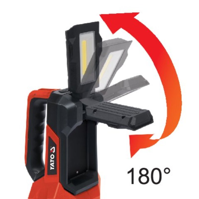 Фонарь-прожектор аккумуляторный 1000 лм YATO YT-08548, луч 244 м, повербанк 8000 мА·ч
