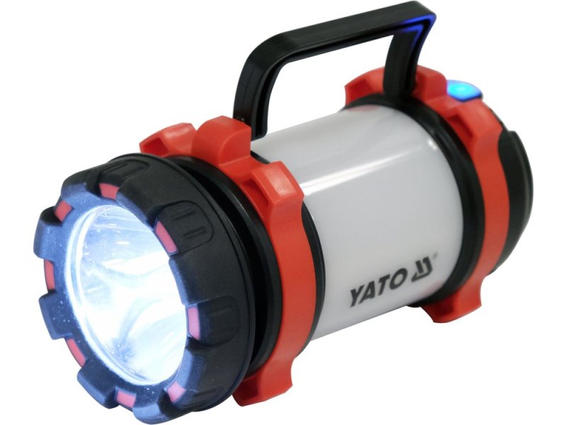 Фонарь-прожектор аккумуляторный 3 в 1 380 лм YATO YT-08547, луч 500 м, USB-C