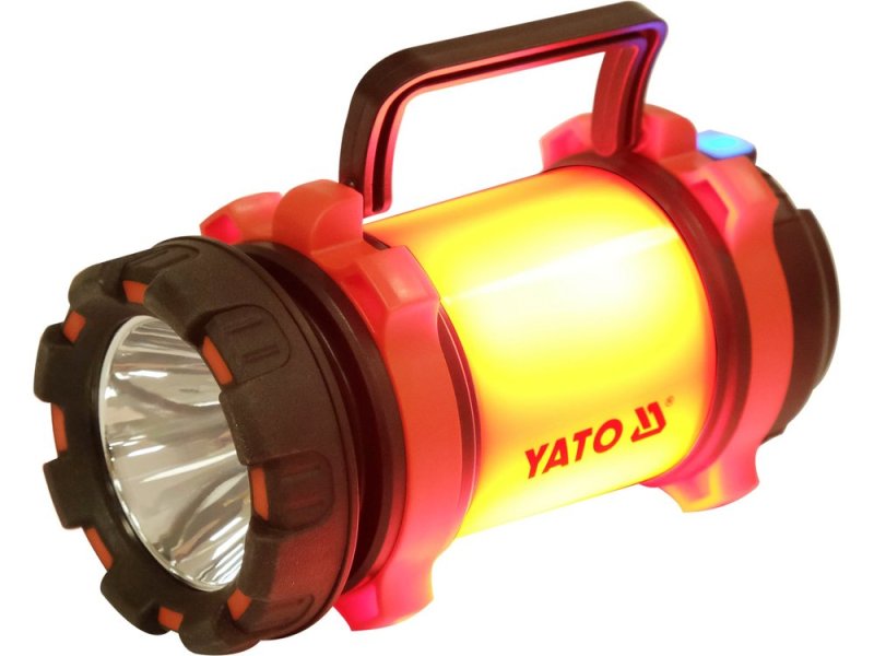 Фонарь-прожектор аккумуляторный 3 в 1 380 лм YATO YT-08547, луч 500 м, USB-C