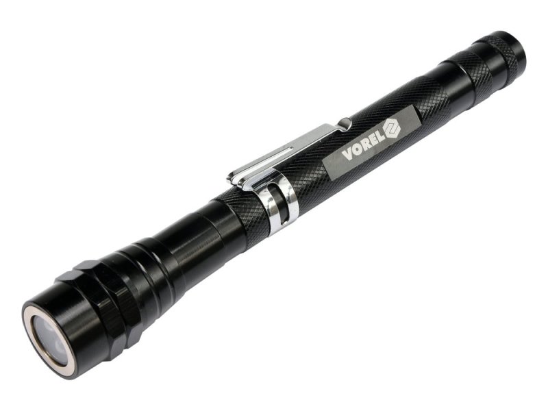 Фонарь с телескопическим держателем и магнитом VOREL l=170-565 мм, 3 LED (78405)