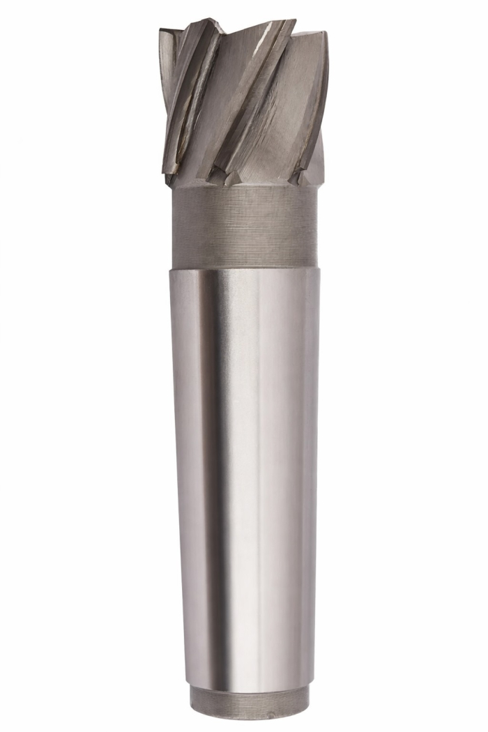Фреза кінцева з напайними т/с пластинами к/х ф 28 мм ВК8 z=4 гвинтовий зуб КМ4 подовжена 170/34