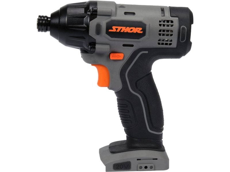 Гайковерт акумуляторний STHOR: 20V Li-Ion, КМ- 150 Nm, тримач 6-гран. 1/4"(БЕЗ АКУМУЛЯТОРА) (78113)