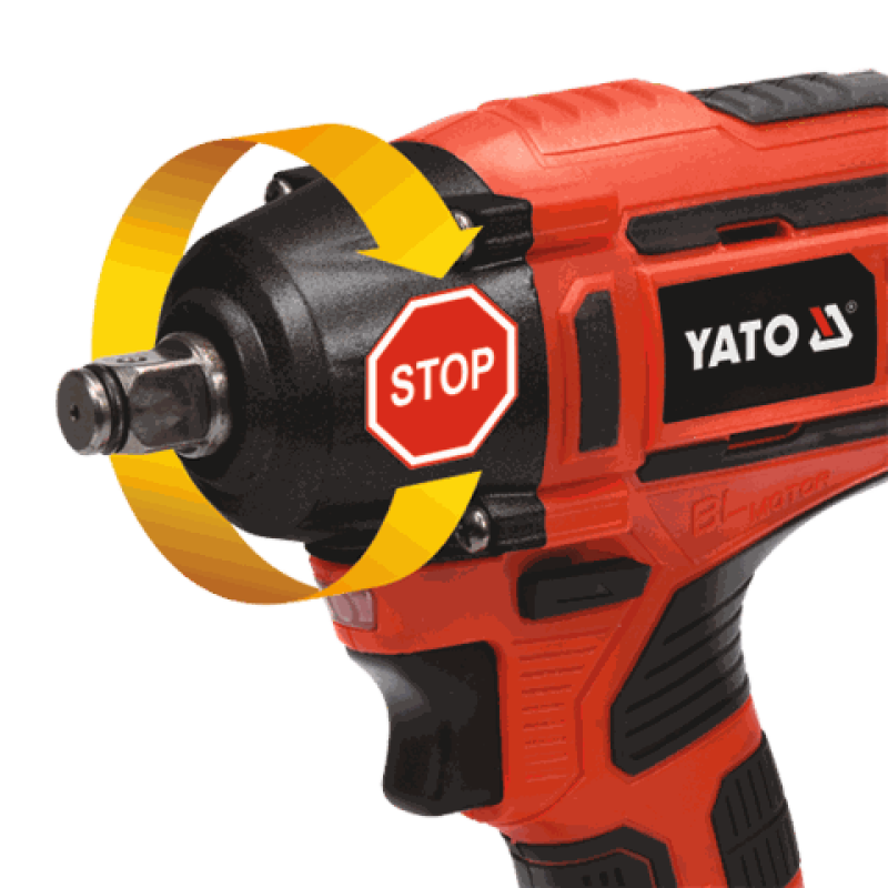 Винтоверт ударный аккумуляторный 18 В 250 Н·м YATO YT-82802, 3 А·ч