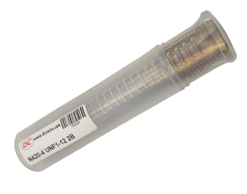 Мітчик дюймовий UNF 1" 12 ниток Р6М5К5 (HSS-E) DIN374 для наскрізних отворів 
N420-4 102220 DC Swiss