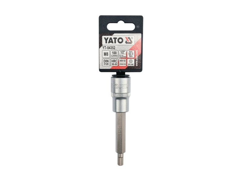 Головка торцевая с отверточной насадкой SPLINE YATO YT-04352, 1/2", M8 x 100 мм