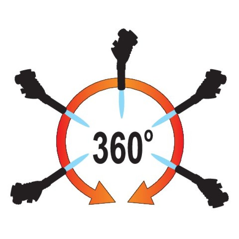 Горелка газовая паяльная 1,28 кВт YATO YT-36709, 1600 °C, 360°