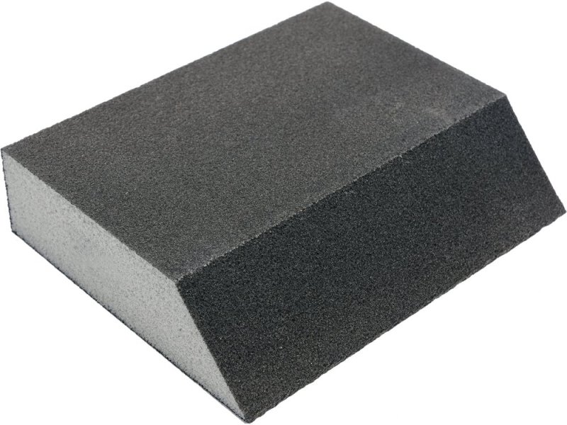 Губка шлифовальная трапециевидная VOREL 8301, 125х90х65 мм, P60