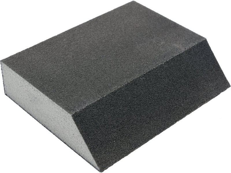 Губка шлифовальная трапециевидная VOREL 8306, 125х90х65 мм, P150