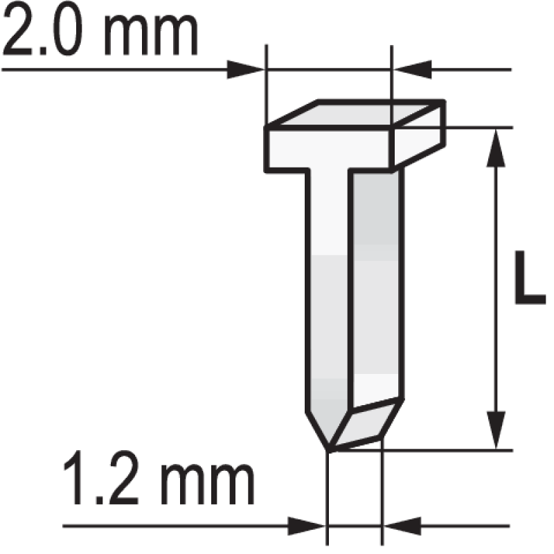 Гвозди для степлера YATO YT-7032, 10х2х1,2 мм, 1000 шт