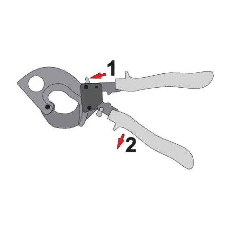 Кабелерез секторный с трещоткой YATO YT-18600, 240 мм², 300 мм