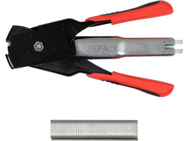Клещи для скоб сетки 190 мм YATO YT-51470, скоба C 20 мм, 100 скоб