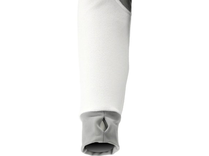 Кофта флисовая с капюшоном YATO YT-79180, размер XXL, белая с серым