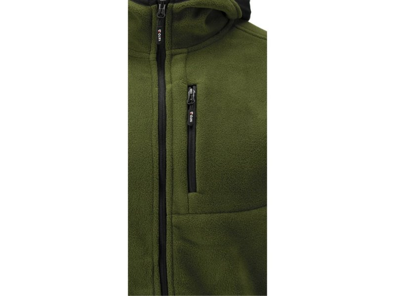 Кофта флисовая с капюшоном YATO YT-79192, размер XXL, зелено-черная