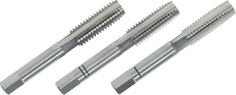 Метчик машинно-ручной М 2.0х0.4 комплект из 3-х штук левый Р6М5 (LH)