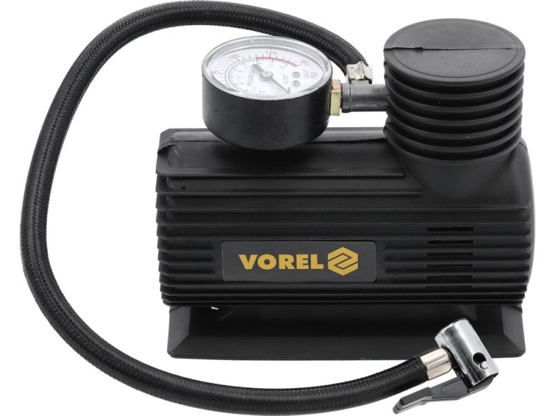 Компрессор автомобильный мини 12 В VOREL 82100, 1,7 МПа, 0,7 кг